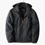 Men’s Outdoor Jacket with Hood and Zipper - Image 2