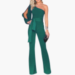 Elegant Jumpsuit for Women – One-Shoulder & Tailored - Image 3