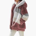 Women’s Zipped Hooded Jacket with Striped Surface - Image 6