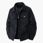 Men's Cord Jacket with Button Closure - Image 3