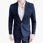 Men's Suit with Pinstripes and Slim Fit Blazer - Image 3