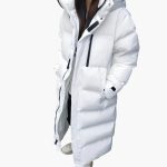 Women’s Long Down Coat with Hood - Image 4