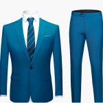 Men's Two-Piece Suit with Blazer and Flat Front Trousers - Image 5