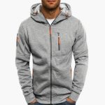 Men’s Hooded Jacket with Zipper and Pockets - Image 4