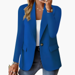 Women's Blazer with Notched Lapel and Front Button - Image 3