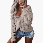 Women's Oversized Sweater with Long Sleeves - Image 3