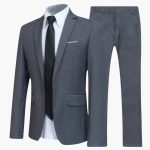 2-Piece Suit Set - Slim Fit Men's Suit for Business Look - Image 3