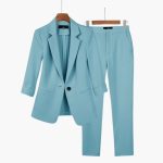 Elegant Blazer and Pants Set for Women - Perfect Suit - Image 4