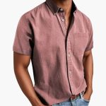 Men's Short Sleeve Shirt with Chest Pocket for Spring and Summer - Image 4