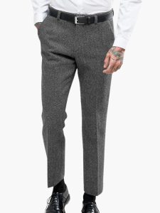 Vintage Tweed Trousers for Men – Stylish & Timeless Elegant Fit - Image 3