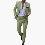 Men's Suit Set with Jacket and Slim Pants - Image 3