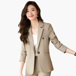Blazer Set for Women with Lapel and Button Placket in Front - Image 5