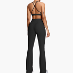 Black High-Waist Yoga Pants - Women's Comfort with Tummy Control - Image 3