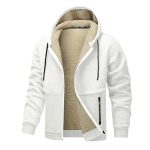 Men's Fleece Jacket with Zipper and Long Sleeves - Image 3