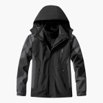 Men’s Hooded Outdoor Jacket with Zipper and Pockets - Image 9