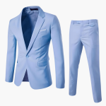 Slim Fit Suit Set for Men with Blazer and Trousers - Image 3