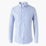 Striped Long Sleeve Shirt – Men's Casual Shirt with Stripes - Image 3