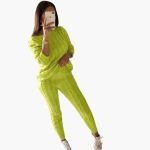 Women's Knitting Set with Long Sleeves and Elastic Waistband - Image 13