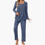 Women's Pajama Set with Long Sleeves and Star Pattern - Image 11