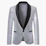 Formal Sequin Coat for Men - Shiny Appearance - Image 4