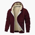 Men's Fleece Jacket with Zipper and Long Sleeves - Image 5