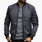 Men's Bomber Jacket with Side Pockets - Image 4