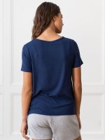 Women??s Bamboo Rib-Knit Short Sleeve Lounge Top - Last Chance - Image 7