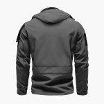 Men's Zip-Up Hooded Jacket with Multiple Pockets - Image 5