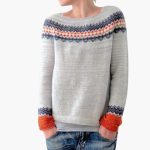 Women's Sweater with Round Neck and Tree Pattern - Image 4