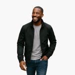 Slim Fit Bomber Jacket for Men - Image 3
