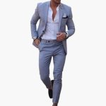 Men's Two-Piece Suit Made of Wool Blend with Slim Fit Cut - Image 5