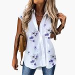 Summer Top for Women with - Butterfly Print Light