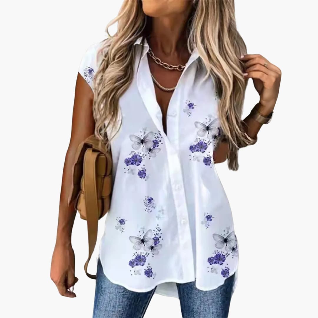 4_1_18531b36-e4fb-48b2-a318-f244c585d9da.jpg Summer Top for Women with - Butterfly Print Light - Image 1