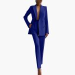Women’s Suit Set with Blazer and Straight Trousers - Image 9