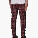 Men's Cotton Pants with Checkered Pattern and Drawstring for Summer - Image 2