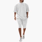 Men's Summer Two-Piece Set with Drawstring Shorts and Oversized Shirt - Image 8
