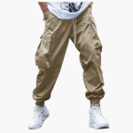 Men's Cargo Jogger Pants with Drawstring and Elastic Cuffs - Image 4