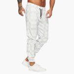 Men's pants with elastic waistband and checkered surface - Image 11
