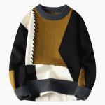 Patchwork Sweater for Men – Warm & Stylish in Winter - Image 4