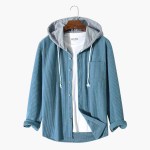 Men's Hooded Jacket with Button Closure - Image 4