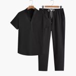 Men's Tracksuit with V-Neck and Drawstring Pants - Image 4