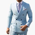 Two-Piece Men's Suit with Double-Breasted Jacket and Peak Lapel - Image 4