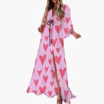 Colorful Summer Dress - Women's Maxi Dress with Floral Print - Image 5