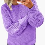 Women’s sweater with structured sleeves and ribbed hem - Image 5
