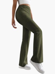 Wide High Waist Knit Pants for Women – Comfortable Lounge Fit - Image 4