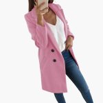 Button Closure Coat for Women - Image 8