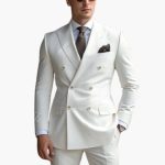 Men's Two-Piece Suit with Double-Breasted Jacket and Slim Fit Pants - Image 5