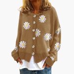 Women’s Cardigan with Floral Pattern - Image 2