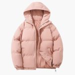 Women's Hooded Jacket with Zipper and Side Pockets