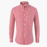 Striped Long Sleeve Shirt – Men's Casual Shirt with Stripes - Image 4